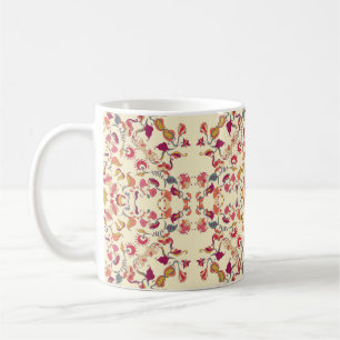 Caneca De Café Padrão de rendas ornamentais, círculo com mães