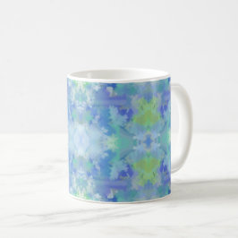 Caneca De Café Padrão de Repetição de Abstrato de Aquarela Floral
