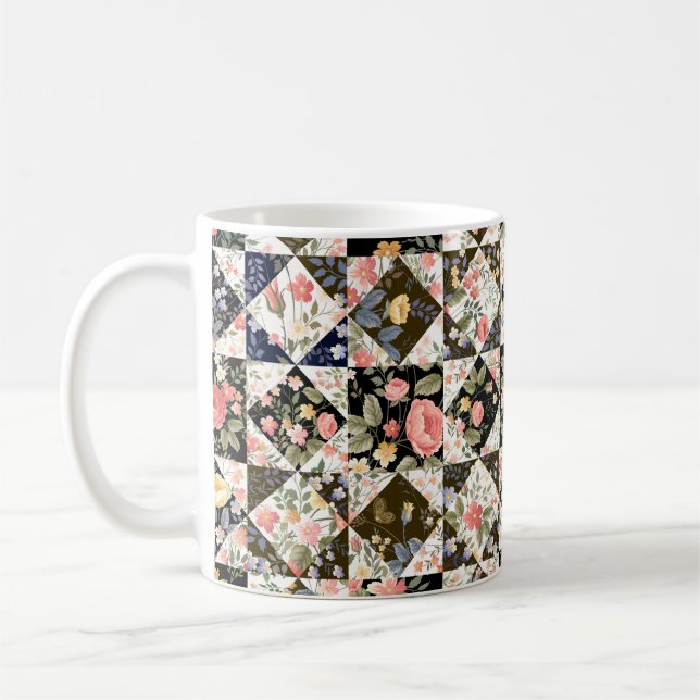 Caneca De Café padrão de retalhamento sem descontinuidades com fl (Esquerda)