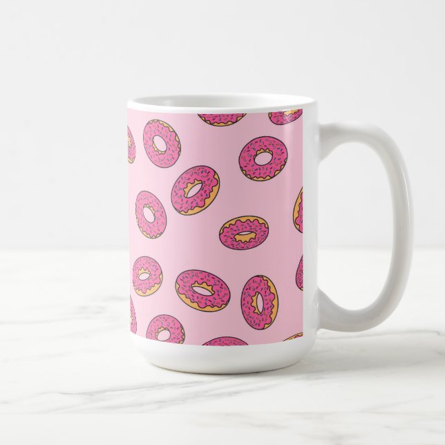 Caneca De Café Padrão de Rosquinha do pulverizador rosa (Direita)