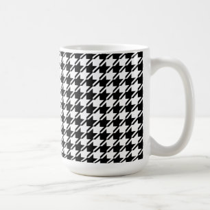 Caneca De Café Padrão de Rpt BW do Houndstooth