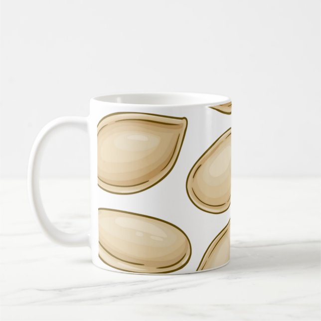 Caneca De Café Padrão de sementes de abóbora (Esquerda)