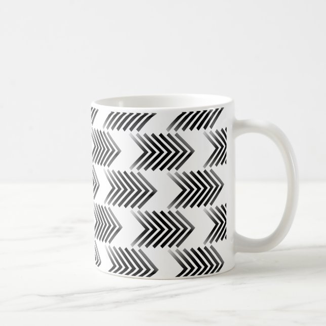 Caneca De Café Padrão de setas tribais pretas (Direita)