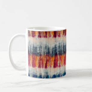Caneca De Café Padrão de simulação de tecido estilizado do Tie