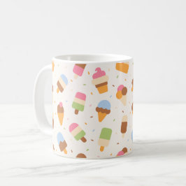 Caneca De Café Padrão De sorvete, Cone De Sorvete, Picolé De Gelo