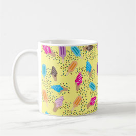 Caneca De Café Padrão de Sorvete de Verão Colorido