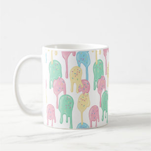 Caneca De Café Padrão de Sorvete Derretido e Confeitos