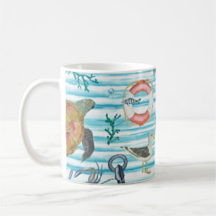 Caneca De Café Padrão de Starfish das tartarugas náuticas