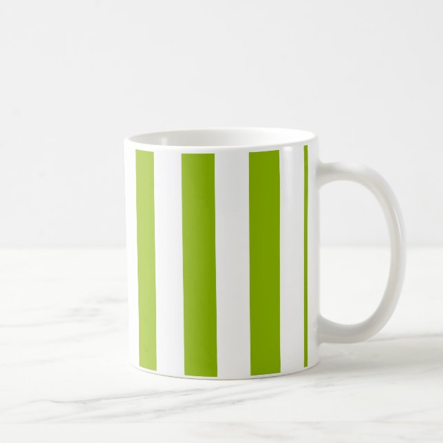 Caneca De Café Padrão de Stripes Branco Branco da Apple (Direita)
