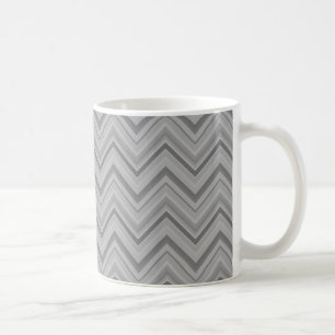 Caneca De Café padrão de stripes de cinza