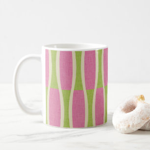 Caneca De Café Padrão de stripes de pino moderno do Meio século r