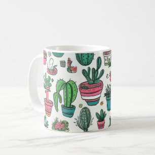 Caneca De Café Padrão de Suculência do Cactus