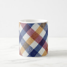 Caneca De Café Padrão de Tartan multicolorido