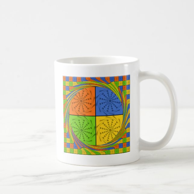 Caneca De Café Padrão de tecido egípcio sem costura (Direita)