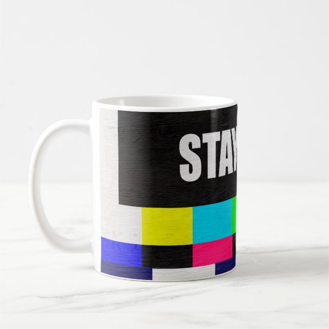 Caneca De Café padrão de teste de televisão retrô com calma messa (Esquerda)