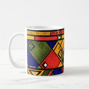 Caneca De Café Padrão de textura tradicional de etno africano se