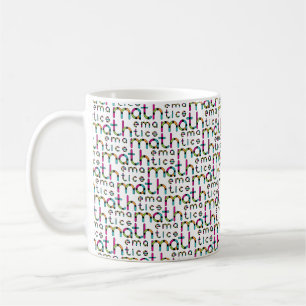 Caneca De Café Padrão de Tipografia da Matemática Moderna