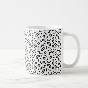 Caneca De Café Padrão de traço retro