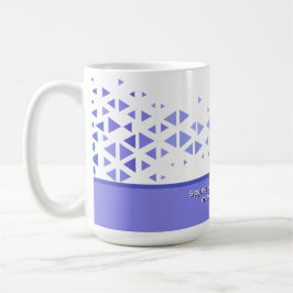 Caneca De Café Padrão de Triângulo Colorido Único & Citações