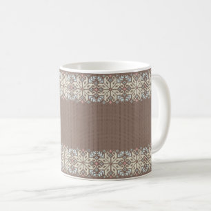 Caneca De Café Padrão de Tricô Cozy Fair Isle Natal