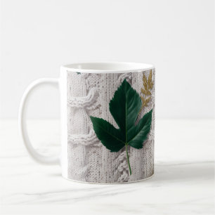 Caneca De Café Padrão de Tricô Nórdico Rústico Produto: Clássico 