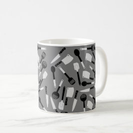Caneca De Café Padrão de Utensílios de cozinhar