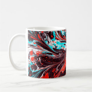 Caneca De Café padrão de vazamento colorido de acrílico de marb