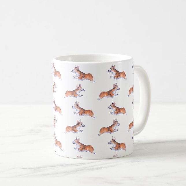 Caneca De Café Padrão de verão de voo de Corgi (Frente Esquerda)