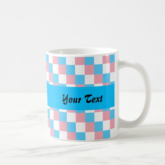 Caneca De Café Padrão de verificação de cores transgêneros (Direita)