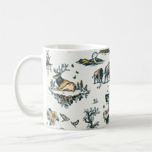 Caneca De Café Padrão de Vida Selvagem do Parque Nacional Yellow