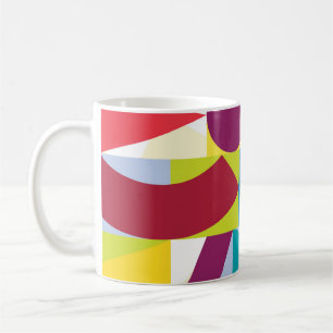 Caneca De Café Padrão de Vintagem Geométrica Abstrato Decorativa