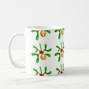 Caneca De Café Padrão de visco e sinos
