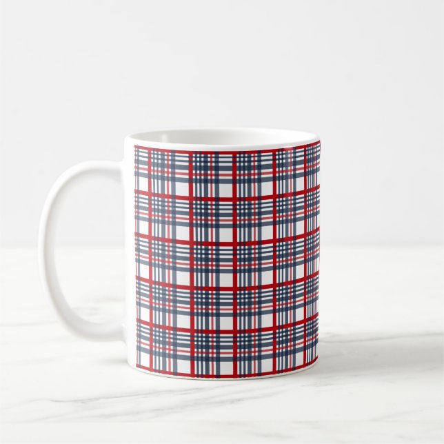 Caneca De Café padrão de xadrez (Esquerda)