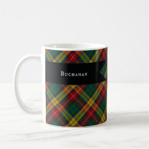 Caneca De Café Padrão de Xadrez do Buchanan Clan Tartan