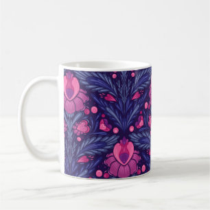 Caneca De Café Padrão decorativo com corações