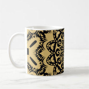 Caneca De Café Padrão decorativo no estilo oriental. Cor no boo
