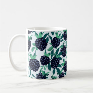 Caneca De Café Padrão descontínuo tropical com amora
