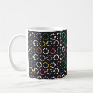 Caneca De Café Padrão desenhado à mão com pata sem soldadura d