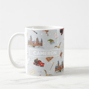 Caneca De Café Padrão Desenho Harry Potter Hogwarts