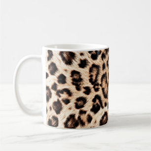 Caneca De Café Padrão Design de Leopardo: Elegância Selvagem.