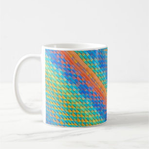 Caneca De Café Padrão digital colorido tecido por Abstrato