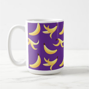 Caneca De Café Padrão divertido da festa da banana colorido - edi