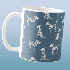 Caneca De Café Padrão Divertido de Cachorro Dalmata