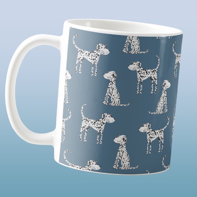 Caneca De Café Padrão Divertido de Cachorro Dalmata (Criador carregado)