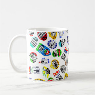 Caneca De Café Padrão do adesivo do código de barras do Vegetable