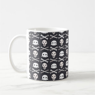 Caneca De Café Padrão do crânio do Dia das Bruxas