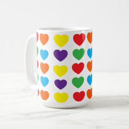 Caneca De Café Padrão do Rainbow Heart