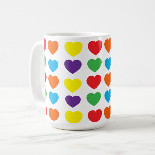 Caneca De Café Padrão do Rainbow Heart