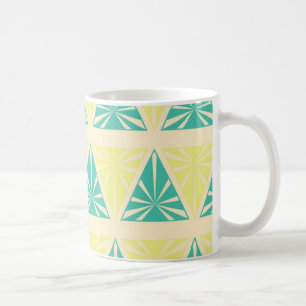 Caneca De Café Padrão do Triângulo Verde por armazenador
