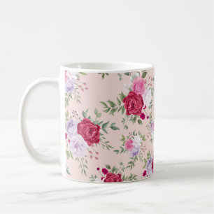 Caneca De Café Padrão do ventilador do Primavera rosa